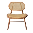 Pemberly Row Solid Wood with Natural Cane Side Chairs (Set of 2) in Natural