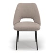 Pemberly Row Boucle Upholstered Seat and Back Side Chair (Set of 2) in Gray