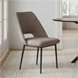 Pemberly Row Boucle Upholstered Seat and Back Side Chair (Set of 2) in Gray