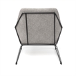 Pemberly Row Fabric Accent Chair with Black Powder Coated Sled Base in Beige