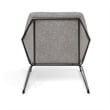Pemberly Row Fabric Accent Chair with Black Powder Coated Sled Base in Beige