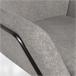 Pemberly Row Fabric Accent Chair with Black Powder Coated Sled Base in Beige