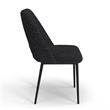 Pemberly Row Boucle Upholstered Seat and Back Side Chair (Set of 2) in Black