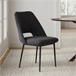 Pemberly Row Boucle Upholstered Seat and Back Side Chair (Set of 2) in Black