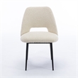 Pemberly Row Boucle Upholstered Seat and Back Side Chair (Set of 2) in White