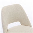 Pemberly Row Boucle Upholstered Seat and Back Side Chair (Set of 2) in White