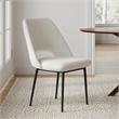 Pemberly Row Boucle Upholstered Seat and Back Side Chair (Set of 2) in White
