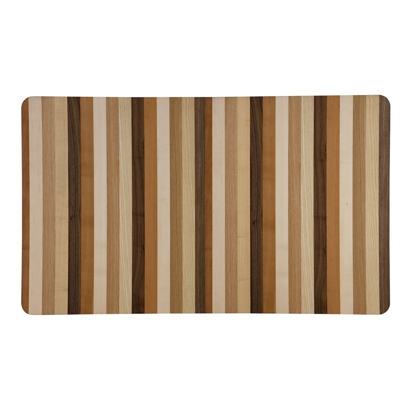 Pemberly Row Extendable Multi-Colored Tonal Striped Dining Table in Multicolor