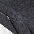 Pemberly Row Fabric Accent Chair with Black Powder Coated Sled Base in Charcoal