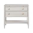 Pemberly Row Transitional Wood 2-Drawers Nightstand in White