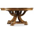 Pemberly Row Modern Pedestal Dining Table in Natural Wood Grain