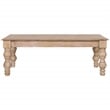 Pemberley Row Solid Mango Wood Natural Coffee Table Rectangular French-Country Design 18