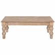 Pemberley Row Solid Mango Wood Natural Coffee Table Rectangular French-Country Design 18