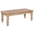Pemberley Row Solid Mango Wood Natural Coffee Table Rectangular French-Country Design 18