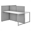 Pemberly Row 60W 2 Person Engineered Wood Cubicle Desk with 45H Panels in White