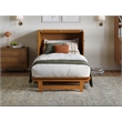 Pemberly Row Twin Murphy Bed Chest w/ Mattress & Built-in Charger - Light Toffee