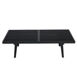 Pemberly Row Mid-Century Inwood Platform Bench in Black - 4 Feet