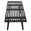 Pemberly Row Mid-Century Inwood Platform Bench in Black - 4 Feet