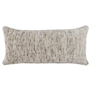 Pemberly Row 16x36&quot Cotton and Linen Throw Pillow in Distressed Natural