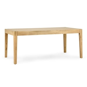 Pemberly Row Modern 72&quot Dining Table in Natural Oak Wood Brown