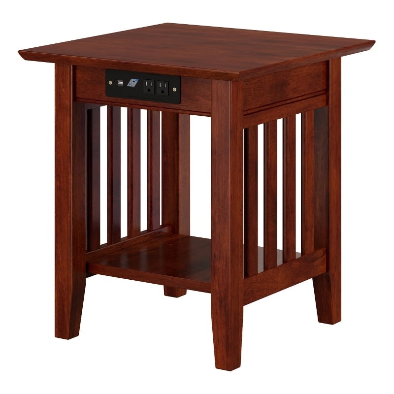 Pemberly Row Set of 3 Transitional Coffee Table & End Table in Walnut