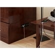 Pemberly Row Set of 2 Twin Extra Long Murphy Bed Chest & Side Table in Walnut