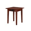 Pemberly Row Set of 2 Twin Extra Long Murphy Bed Chest & Side Table in Walnut