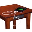 Pemberly Row Set of 2 Murphy Full Bed Chest with Mattress & Side Table in Walnut