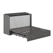 Pemberly Row Set of 2 Queen Murphy Bed Chest with Mattress & Side Table in Gray
