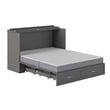 Pemberly Row Set of 2 Queen Murphy Bed Chest & Side Table in Gray