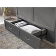 Pemberly Row Set of 2 Murphy Full Bed Chest with Mattress & Side Table in Gray