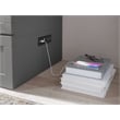 Pemberly Row Set of 2 Murphy Full Bed Chest with Mattress & Side Table in Gray