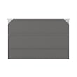 Pemberly Row Set of 2 Queen Murphy Bed Chest with Mattress & End Table in Gray