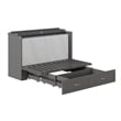 Pemberly Row Set of 2 Queen Murphy Bed Chest with Mattress & End Table in Gray