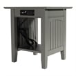 Pemberly Row Set of 2 Full Size Murphy Bed Desk with Mattress & End Table - Gray