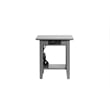Pemberly Row Set of 2 Full Size Murphy Bed Desk with Mattress & End Table - Gray