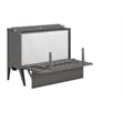 Pemberly Row Set of 2 Full Size Murphy Bed Desk with Mattress & End Table - Gray