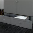 Pemberly Row Set of 2 Queen Murphy Bed Chest & End Table in Gray