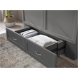 Pemberly Row Set of 2 Murphy Full Bed Chest with Mattress & End Table in Gray