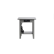 Pemberly Row Set of 2 Murphy Full Bed Chest with Mattress & End Table in Gray