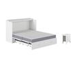 Pemberly Row Set of 2 Queen Murphy Bed Chest  & Side Table in White