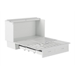 Pemberly Row Set of 2 Queen Murphy Bed Chest with Mattress & Side Table in White