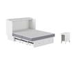 Pemberly Row Set of 2 Queen Murphy Bed Chest & Side Table in White