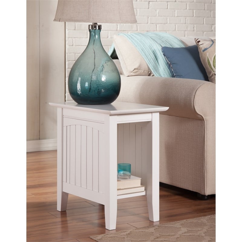 Pemberly Row Set of 2 White Full Size Murphy Bed Desk with Mattress & Side Table