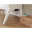 Pemberly Row Set of 2 White Full Size Murphy Bed Desk with Mattress & Side Table