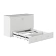 Pemberly Row Set of 2 Queen Murphy Bed Chest & Side Table in White