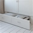 Pemberly Row Set of 2 Queen Murphy Bed Chest & Side Table in White