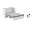 Pemberly Row Set of 2 Queen Murphy Bed Chest & Side Table in White