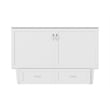 Pemberly Row Set of 2 Queen Murphy Bed Chest & Side Table in White