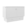 Pemberly Row Set of 2 Queen Murphy Bed Chest & Side Table in White